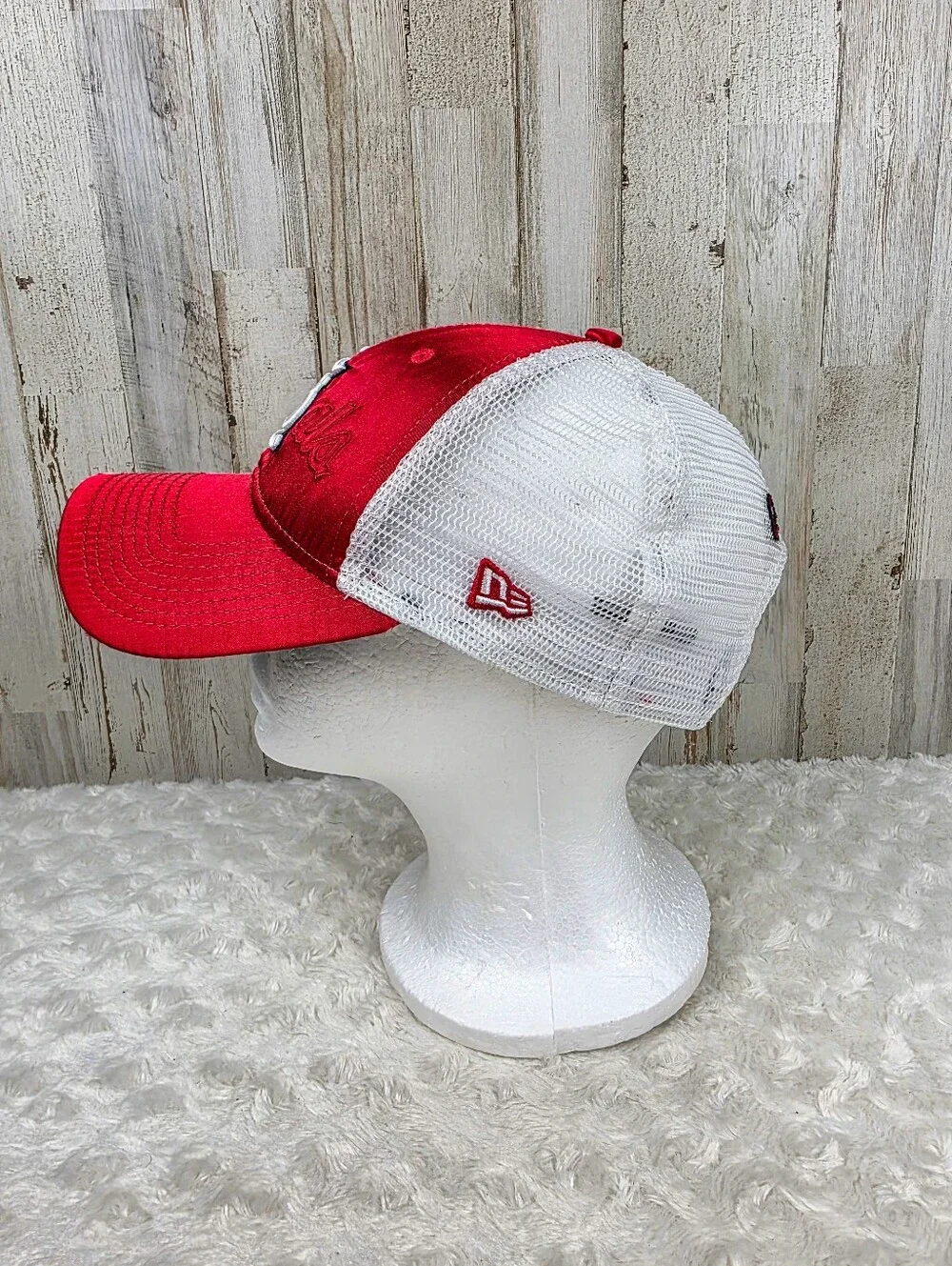 New Era St. Louis Cardinals Red Satin Snapback Cap with White Logo OSFA